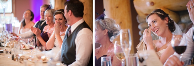 reception laughter during toasts