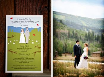 adorable wedding invitation | Park City Wedding via http://MountainsideBride.com
