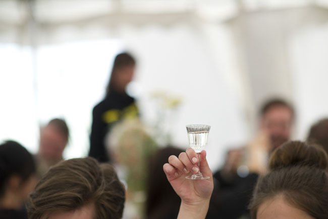 vintage shot glass | casual winter park wedding