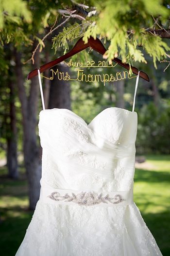 romantic wedding dress with custom hanger https://mountainsidebride.com