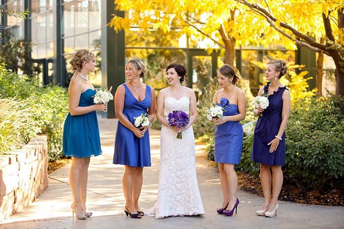blue brides maids dresses 