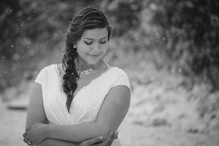 Blowing Rock North Carolina Winter Bridal Portraits