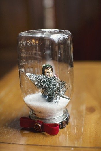 mason jar snow globe