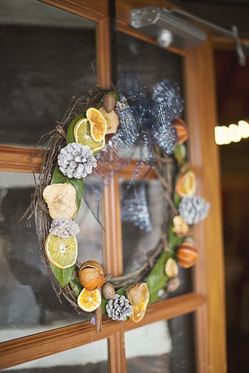 modern citrus wreath