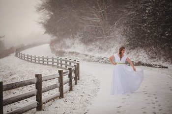 Blowing Rock North Carolina Winter Bridal Portraits