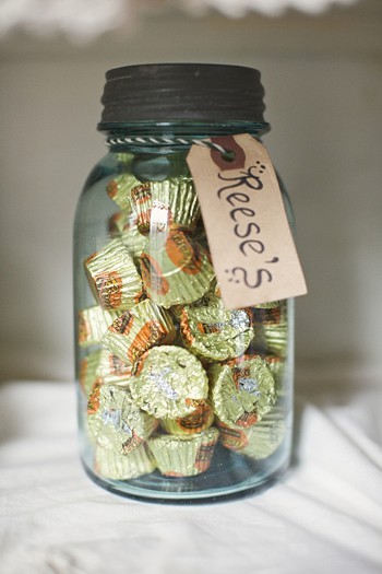 candies in vintage mason jars