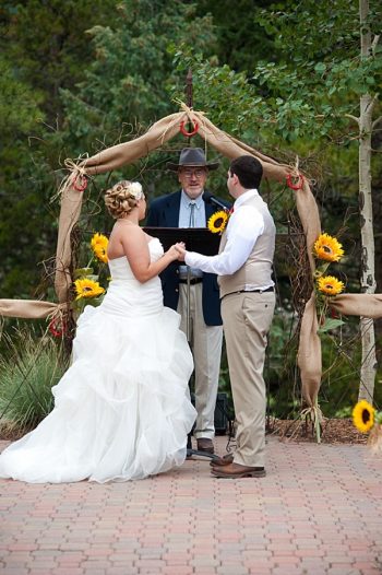 sunflower wedding ceremony | Colorado Wedding