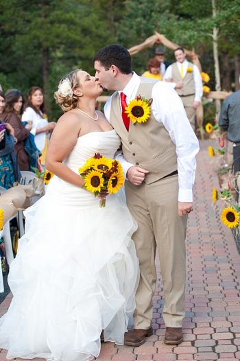 sunflower wedding ceremony | Colorado Wedding