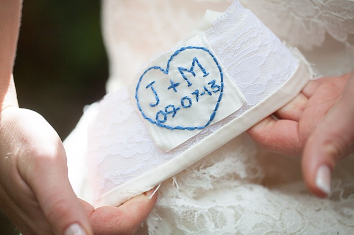sewn wedding date in wedding dress