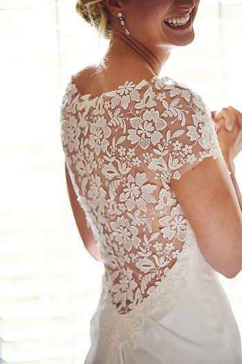 lace back wedding gown