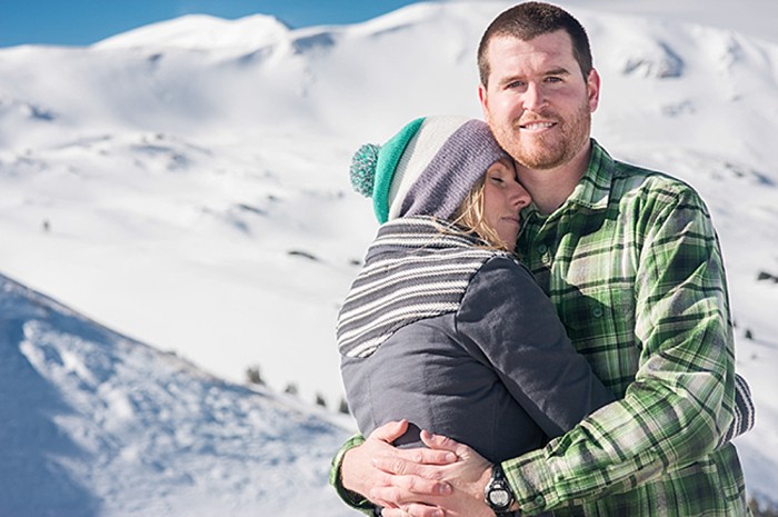 Snowy Engagement Shoot at 12,000 feet in the Colorado Backcoutry