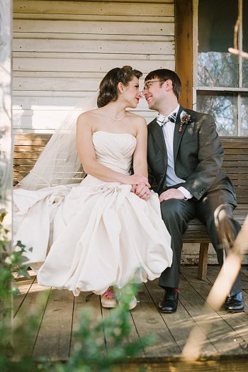 bride and groom on porch | JoPhoto |Townsend Tennessee