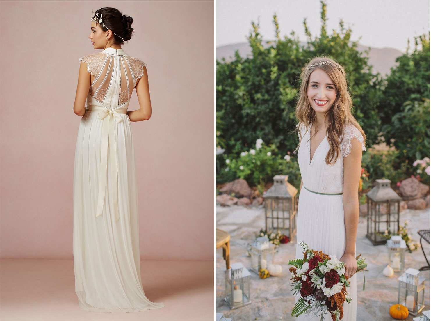 BHLDN Marguerite Peplum Corset Lace Wedding Gown | Wedding gowns lace,  Wedding dresses lace, Wedding gowns