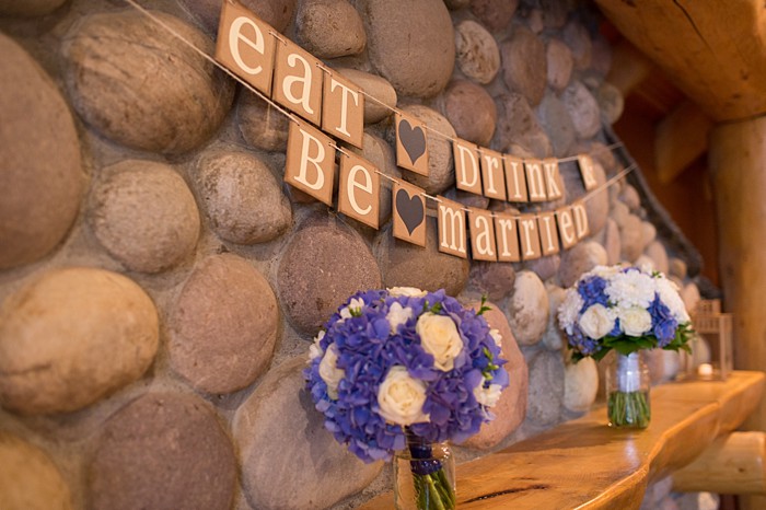 Eat drink and be married sign | Banff Wedding by Just for You Photography