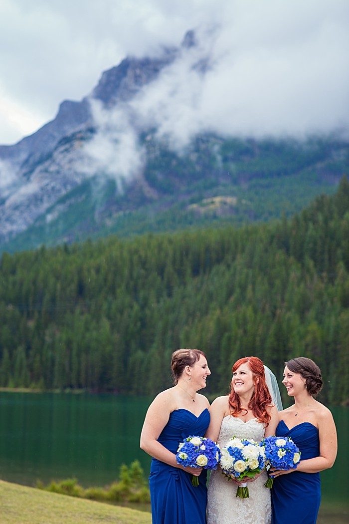 darling navy bridesmaids dresses| Banff Wedding by Just for You Photography