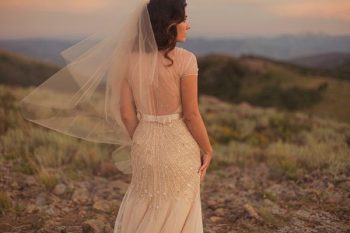 Gorgeous illusion back gown by Alixann Loosle Photography via Ruffled Blog