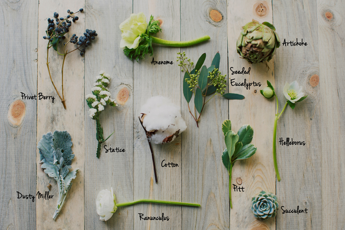 Natural White and Green Spring Mountain Wedding Bouquet Recipe