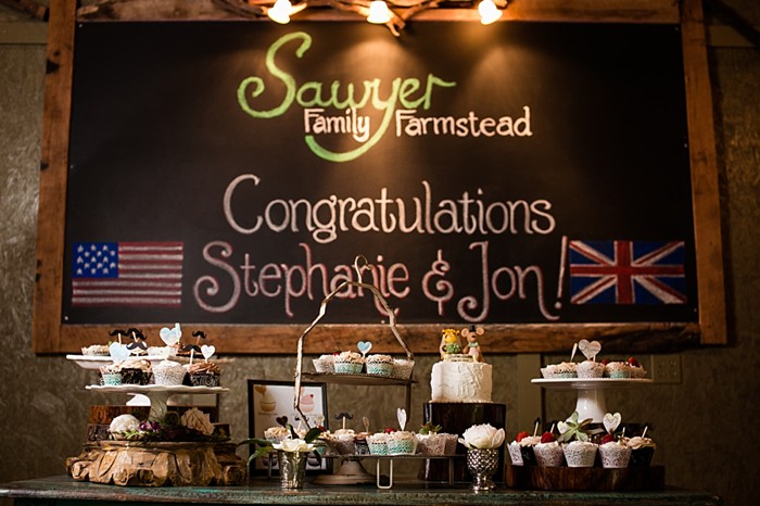 congratulations chalkboard sign western North Carolina handmade wedding by Shutter Love Photography