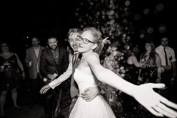 exit throwing rice western North Carolina handmade wedding by Shutter Love Photography