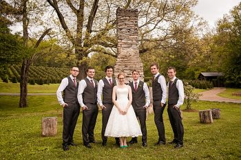 portraits by an old chimney western North Carolina handmade wedding by Shutter Love Photography