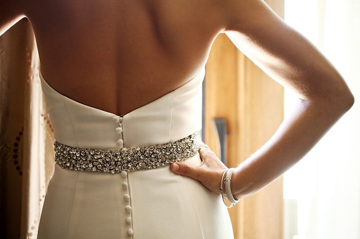bling wedding dress belt | Deer Valley Utah Wedding | Pepper Nix Photography