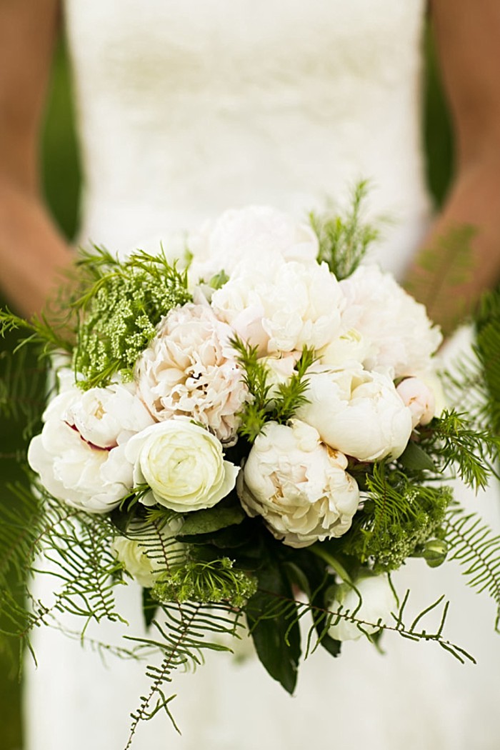 Romantic white and green bouquet | Gedney Farms Wedding in the Berkshires| Shane Godfrey Photography 