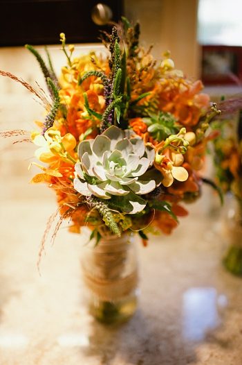 fall bouquet with succulent | steamboat springs wedding | Andy Barnhart