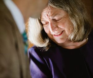 emotional moment with mom | steamboat springs wedding | Andy Barnhart