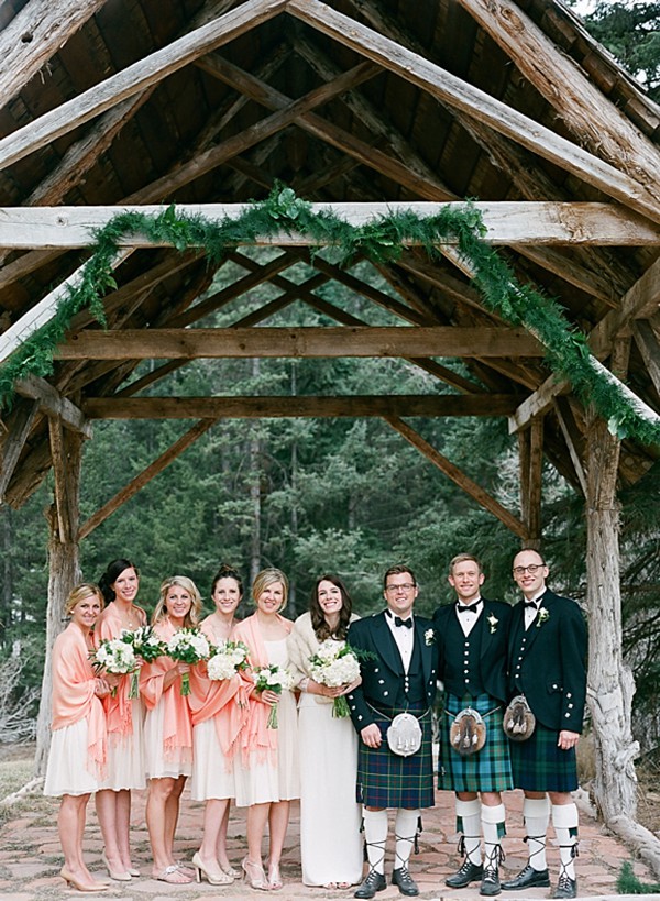Peach bridesmaids wraps | Dunton Hot Springs Wedding |Laura Murray-0003
