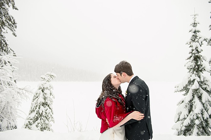 Emerald Lake winter elopement | Orange Girl