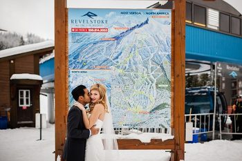 ski resort portraits | winter Revelstoke wedding | Christina Louise Photography