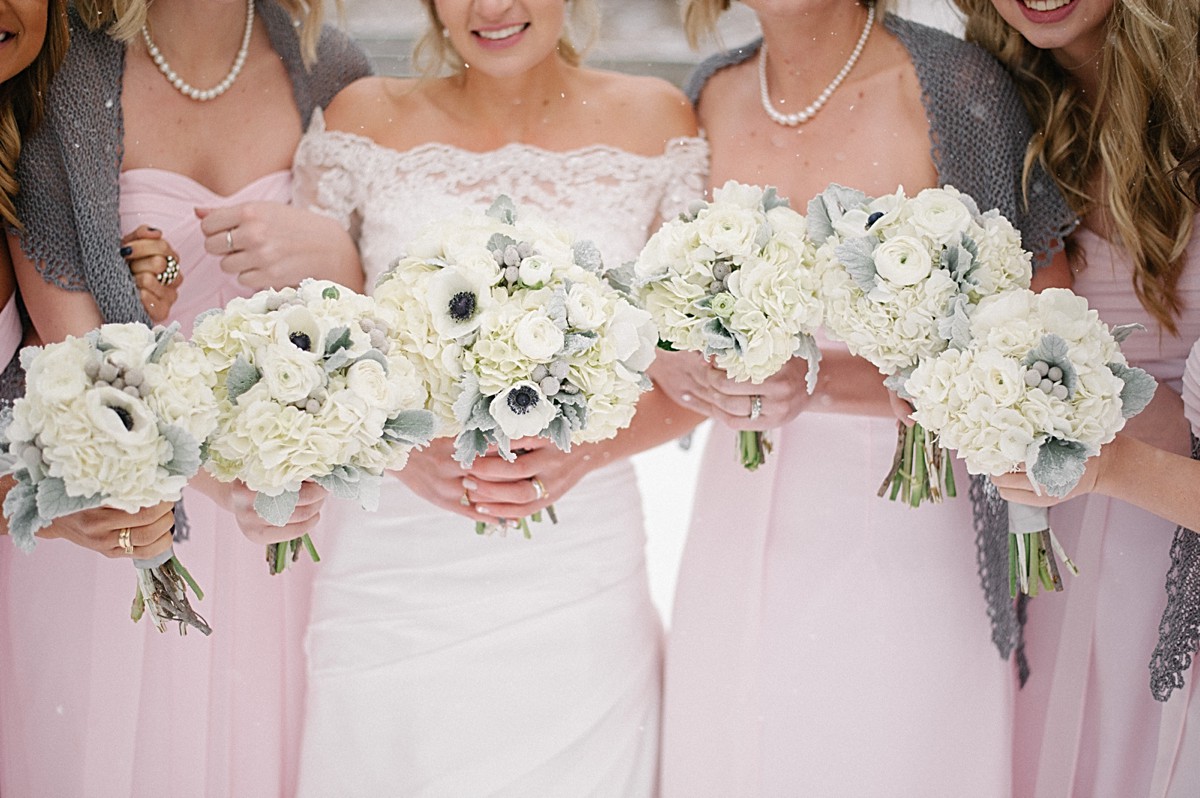 Elegant Winter Wedding in Colorado with Blush, PInk and Gray Details