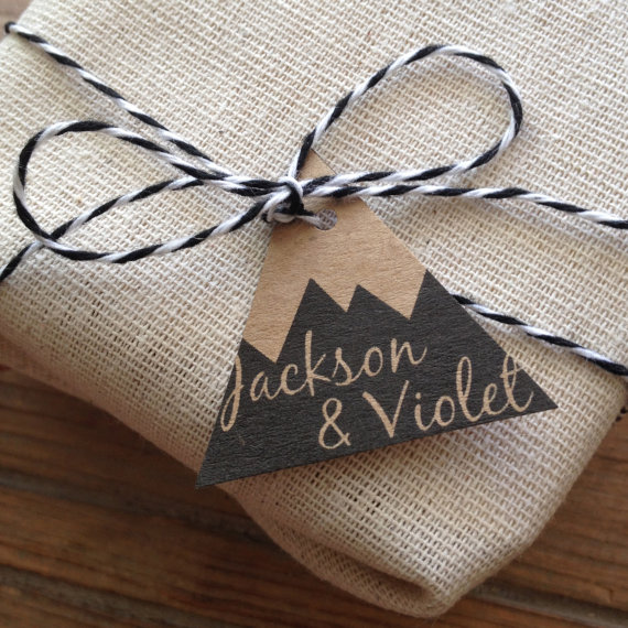 mountain wedding favor gift tags