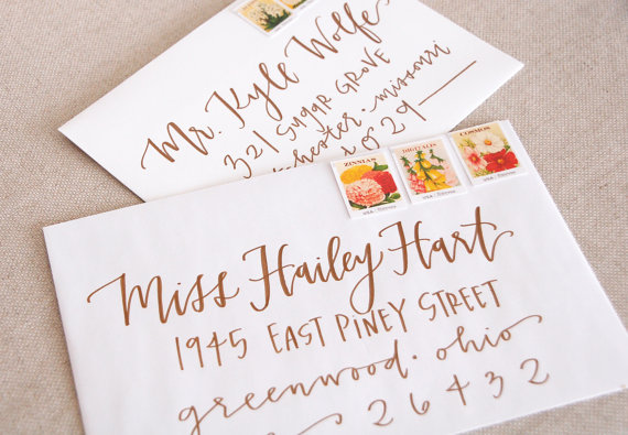 lettered life wedding invitation address