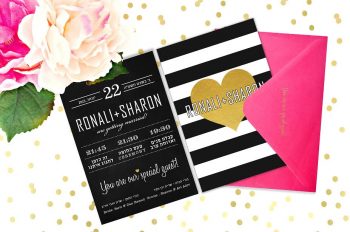 printed Michals wedding invitations