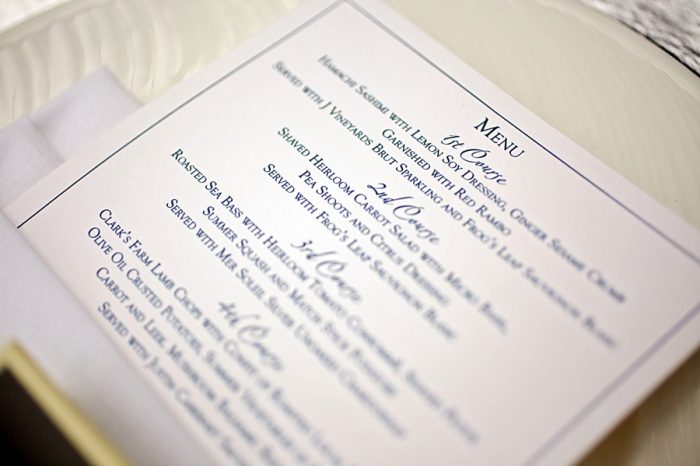 21-navy-and-white-wedding-menu-ideas-Park-City-Utah-Wedding-Pepper-Nix-Photography