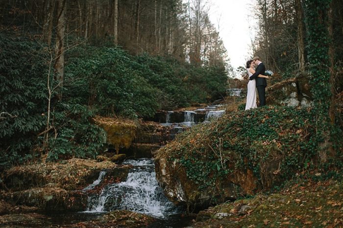 waterfall wedding in the Smoky Mountains | Photography by JoPhoto