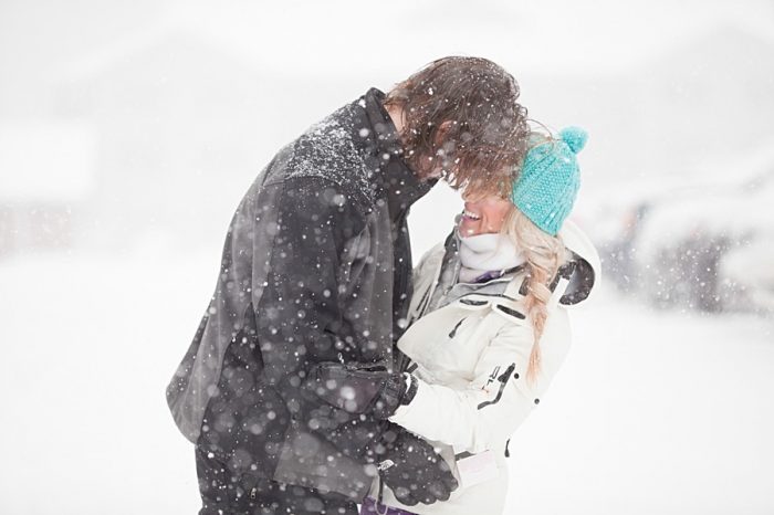 Snowy engagement proposal | Elizabeth Friske Photography
