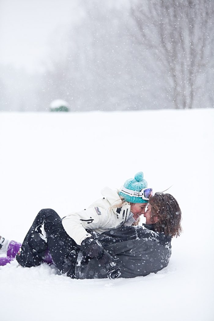 Snowy engagement proposal | Elizabeth Friske Photography