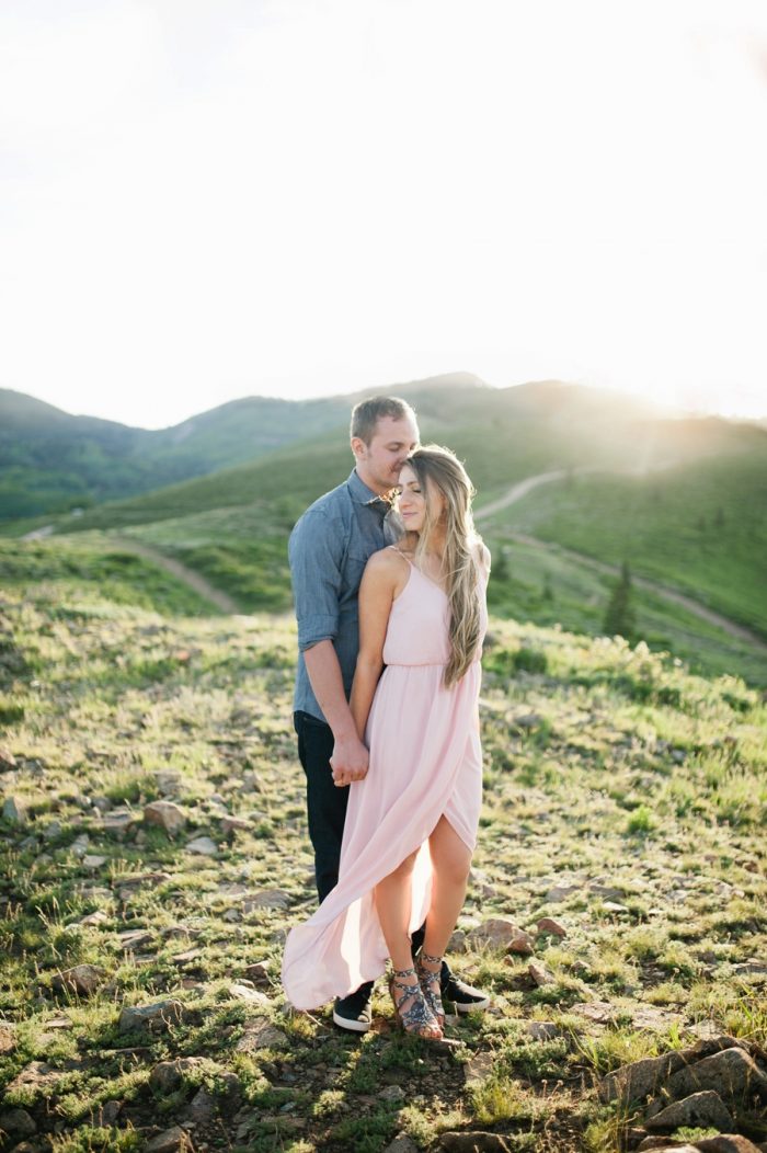 1 Utah Engagement With Pink Details | Amy Cloud Photography | Via MountainsideBride.com