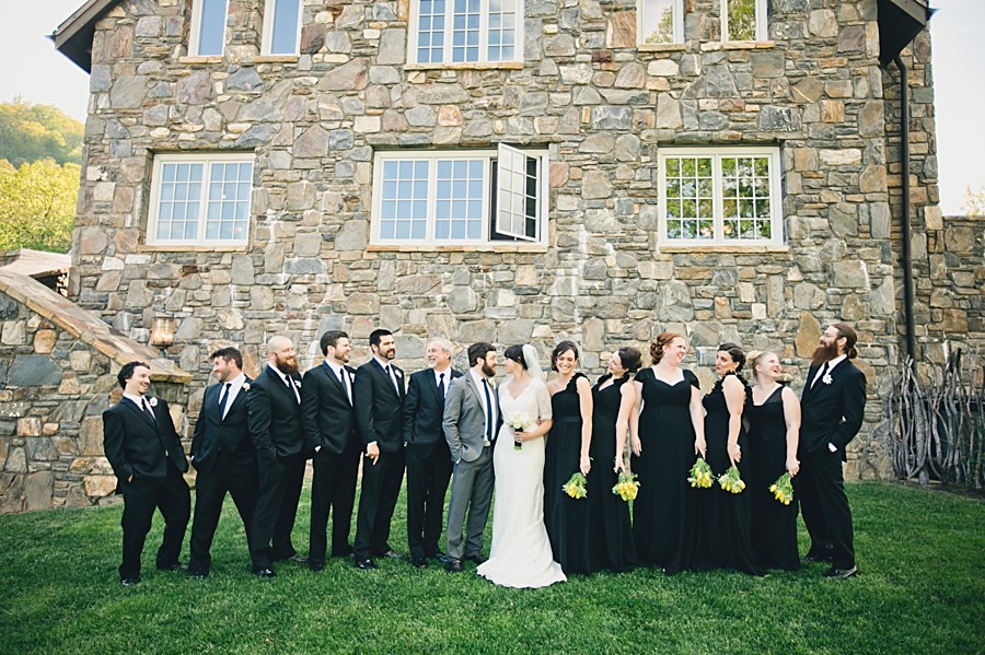 Castle Ladyhawke Wedding with Black, White and Yellow Details