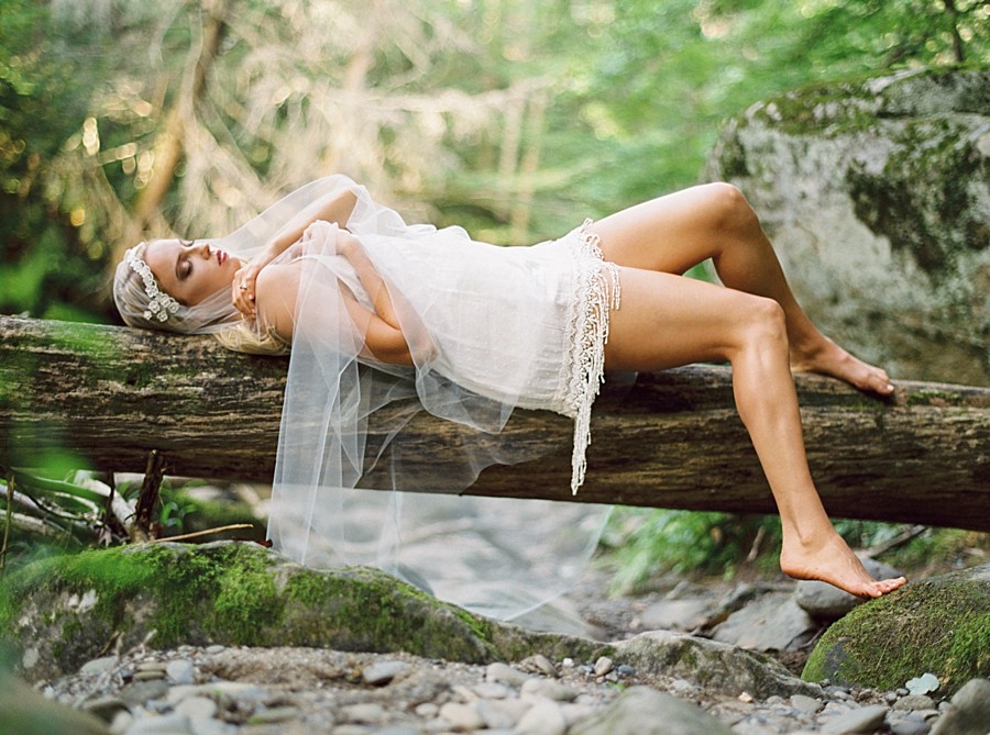 Enchanting Woodland Boudoir Session in the Smoky Mountains