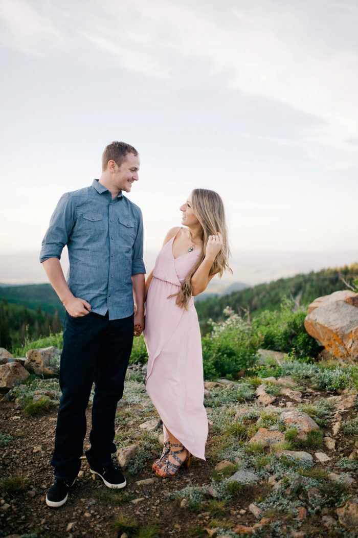 8 Utah Engagement With Pink Details | Amy Cloud Photography | Via MountainsideBride.com