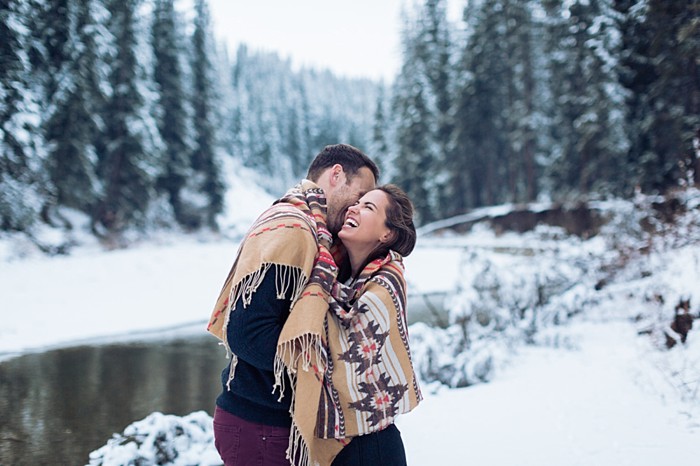 6 Calgary Winter Engagement | Nicole Sarah Photography | Via MountainsideBride Com