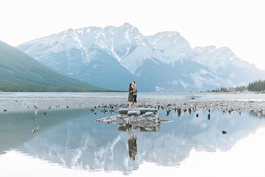 Sweet Spring Engagement Session in the Canadian Rockies