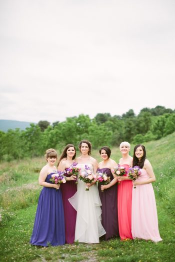 Mix And Match Bridesmaids Dresses | Bald Eagle State Park Wedding | Caitlin Thomas Photography | Via MountainsideBride.com