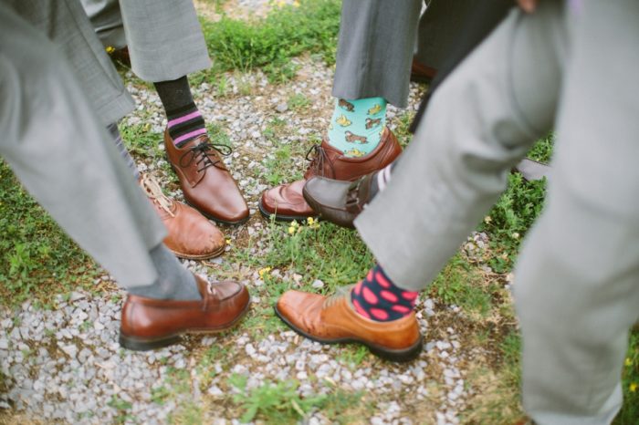 Grooms Socks | Bald Eagle State Park Wedding | Caitlin Thomas Photography | Via MountainsideBride.com
