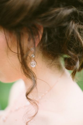 Crystal Drop Earrings | Bald Eagle State Park Wedding | Caitlin Thomas Photography | Via MountainsideBride.com
