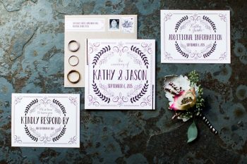 Whimsical wedding invitation suite | Copper Mountain Wedding Colorado Danielle DeFiore Photography | Via Mountainsidebride.com