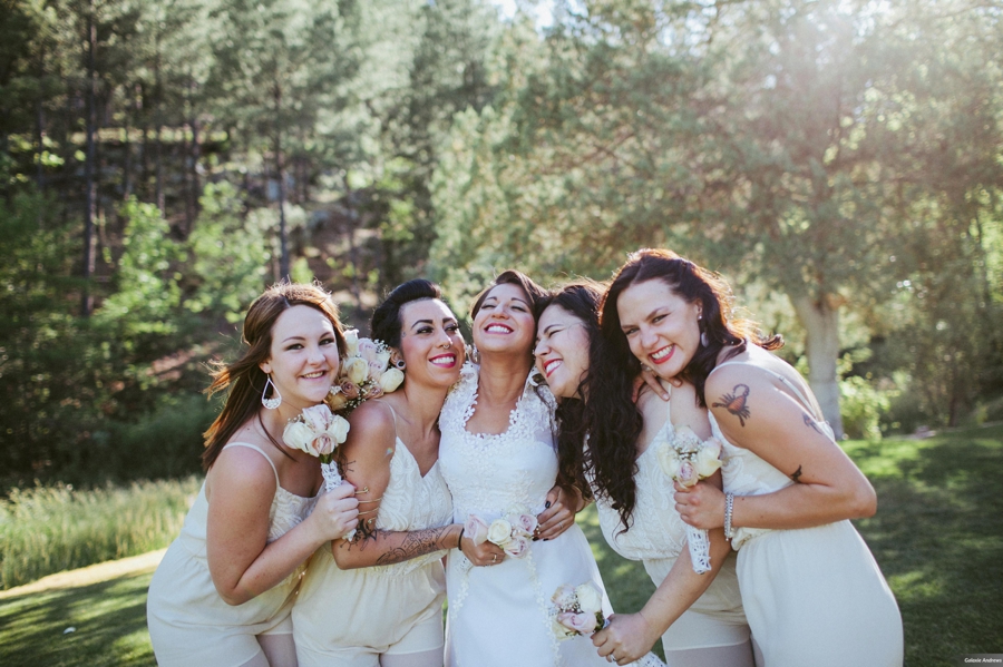 Happy Bridesmaids An Enchanted Occasion Galaxie Andrews | Via MountainsideBride.com